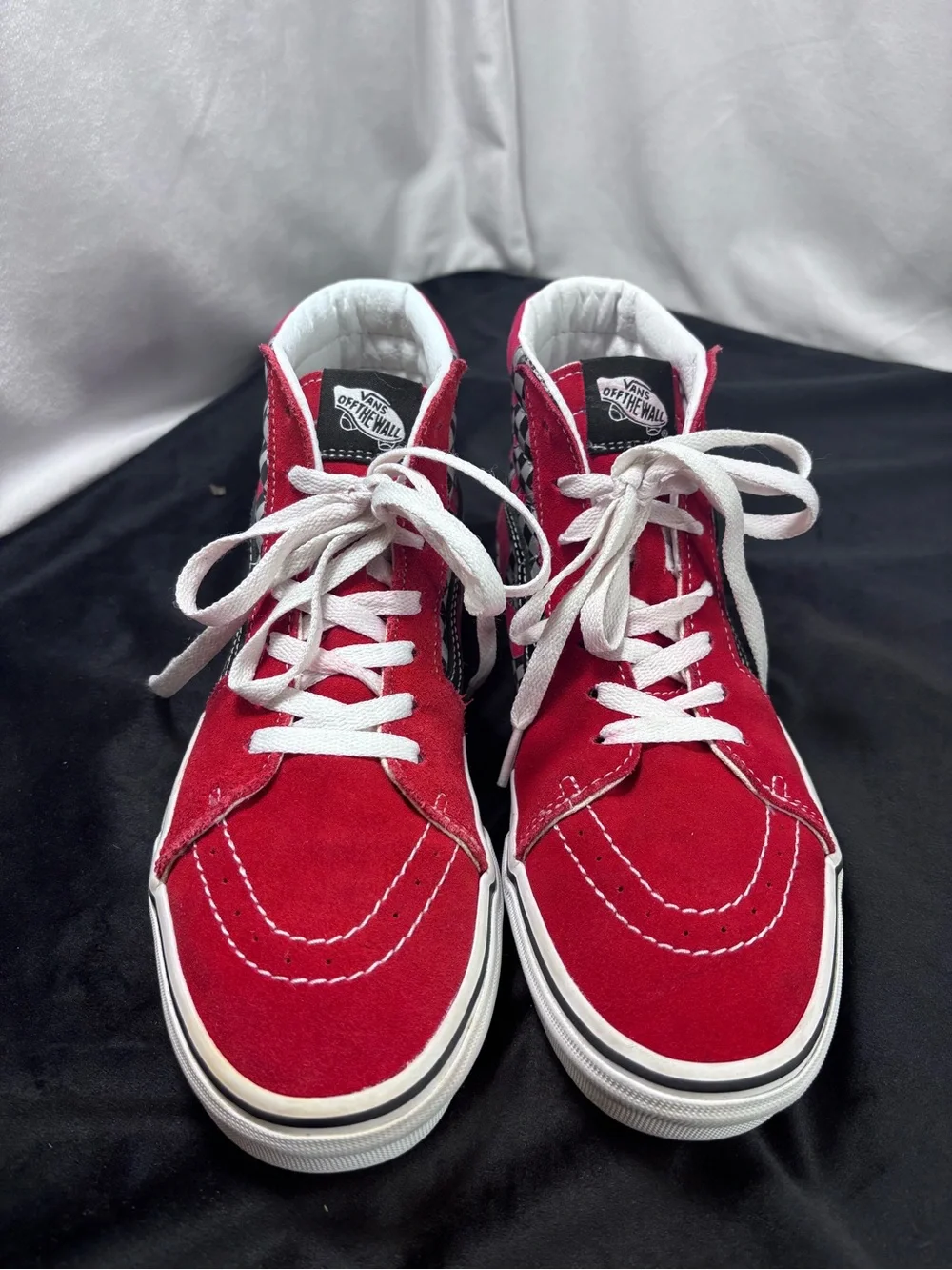 Vans Sk8-Hi Reflect Check Flame High-Top Sneakers – Youth Size 7